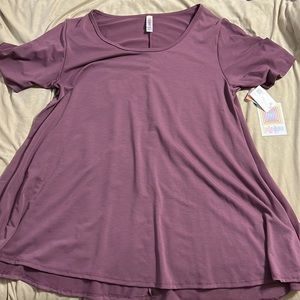LuLaRoe Mauve Perfect Tee, Size Large, NWT